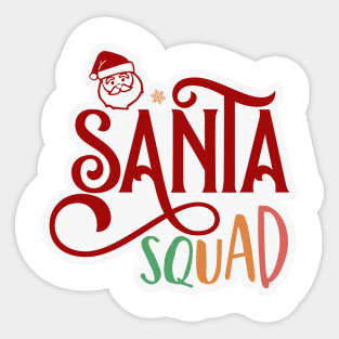 Santa Squad Sticker Sticker